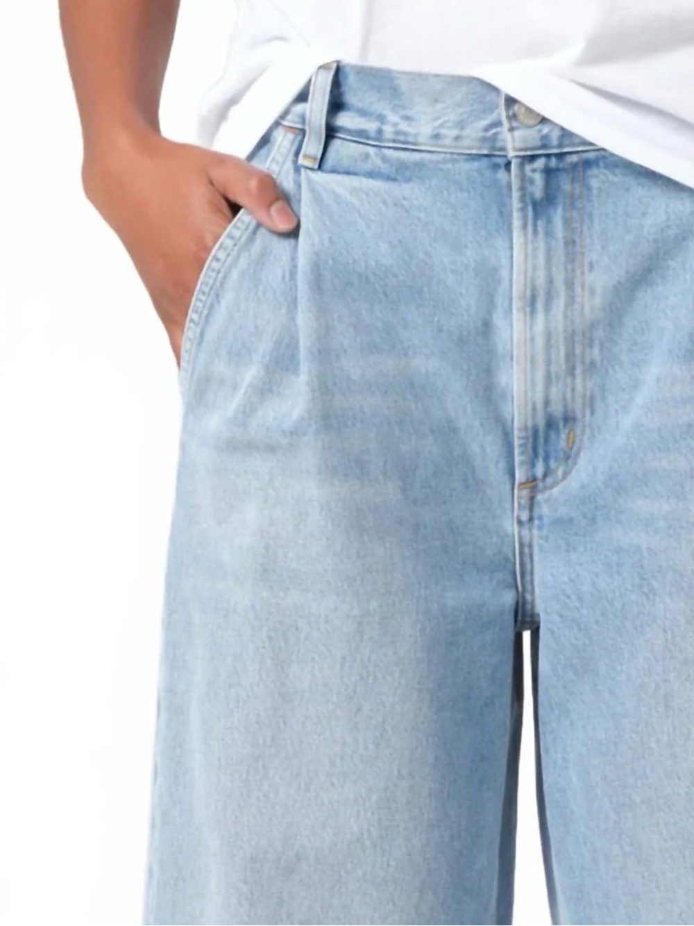 AGOLDE Darsha Pleated Wide-Leg Jeans | Size 28 - Picture 5 of 5